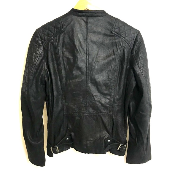 Italian leather biker jacket - Picture 4 of 6